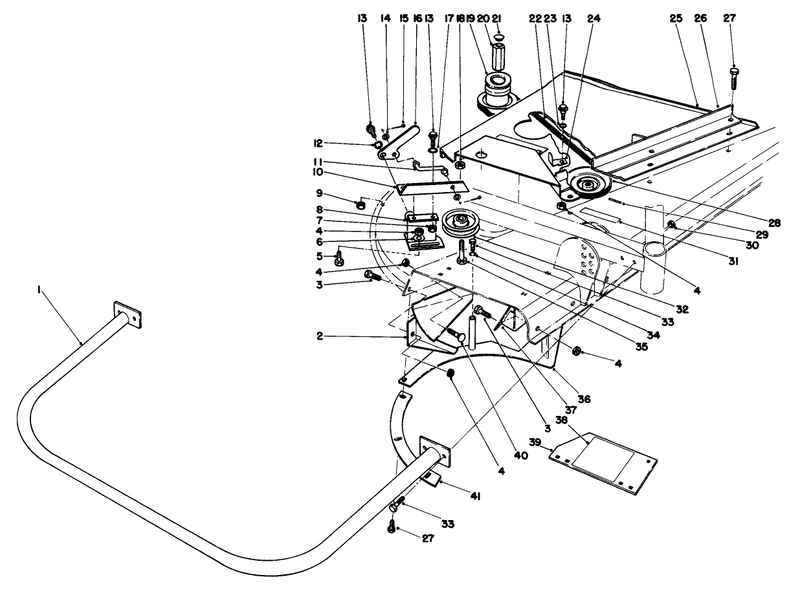 Idler Pulley and Deflector Assembly