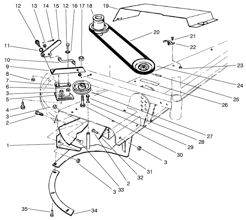 Deflector And Pulley Assembly
