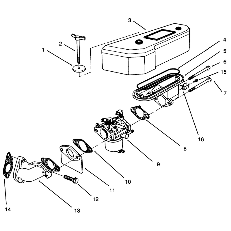 Air Cleaner and Carburetor Assembly