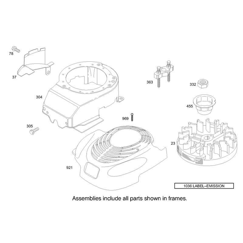 Blower Housing Assembly Briggs and Stratton Model 12H802-1720-B1