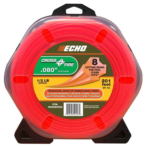 Echo 306080052 Cross-Fire .080 Trimmer Line 1/2 Pound Donut (201 Feet)