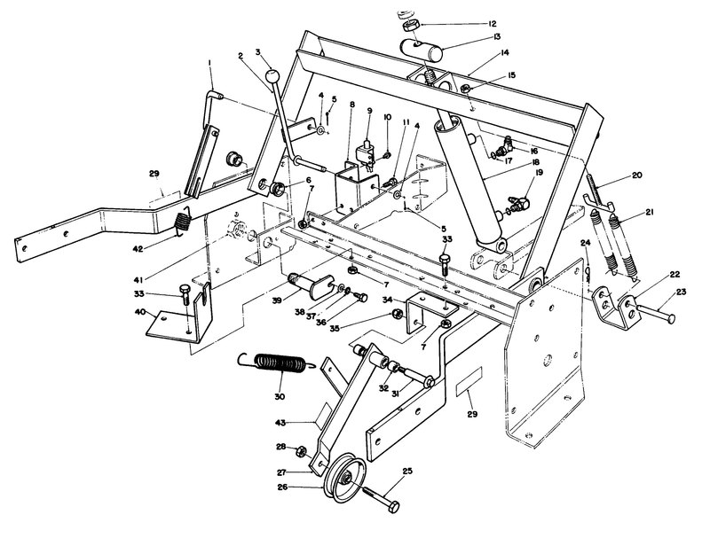 Parking Brake and Lift Frame Assembly