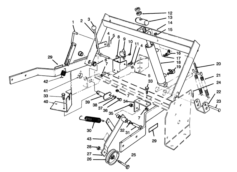 Parking Brake and Lift Frame Assembly