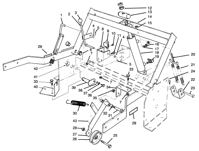 Parking Brake and Lift Frame Assembly
