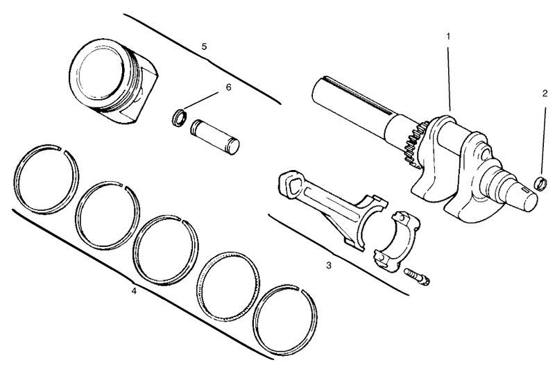 Crankshaft Piston and Ringsch20qs Ps64556 Kohler