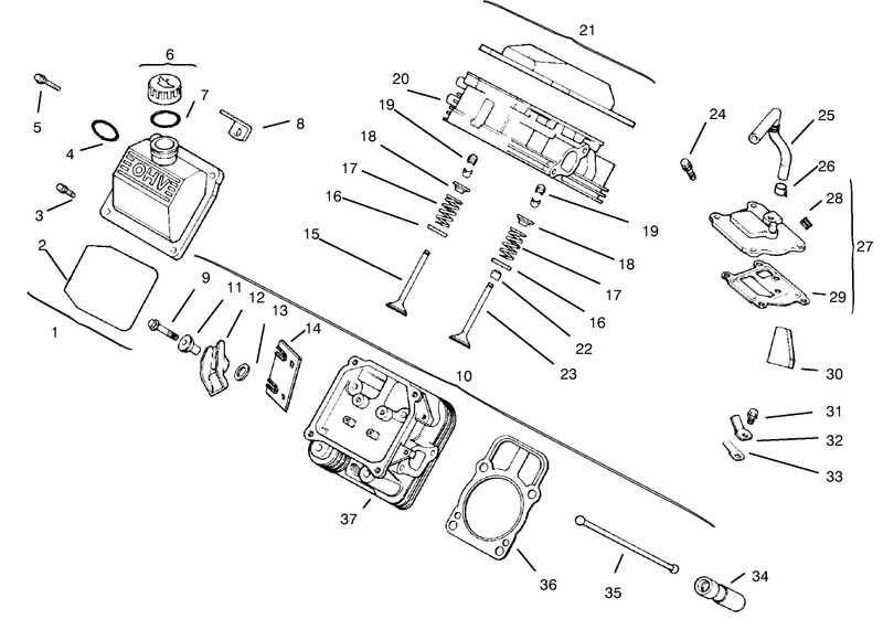 Cylinder Head Valve and Breatherch20qs Ps64556 Kohler