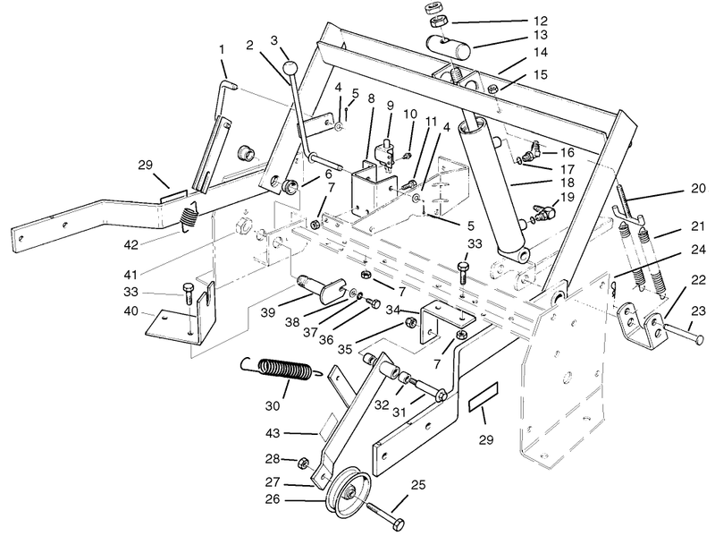 Parking Brake and Lift Frame Assembly