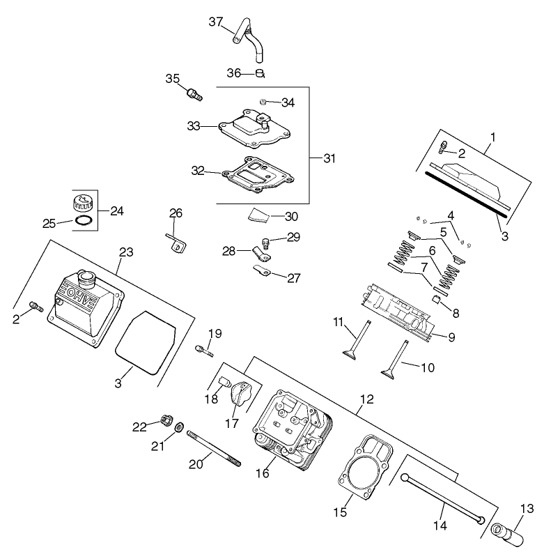 HeadValveBreather Assembly Kohler Engine CH20QS 64678
