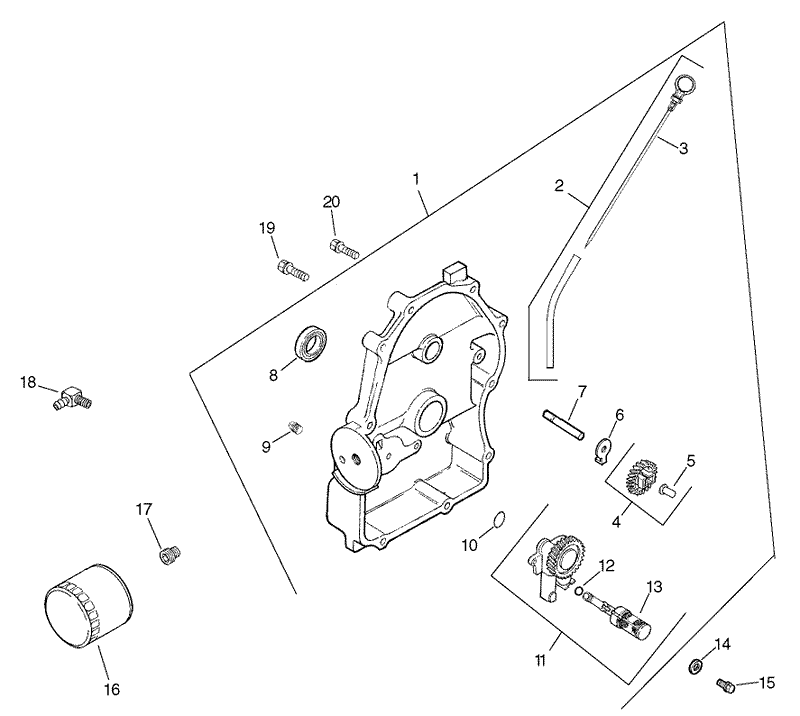 Oil PanLubrication Assembly Kohler Engine CH20QS 64678