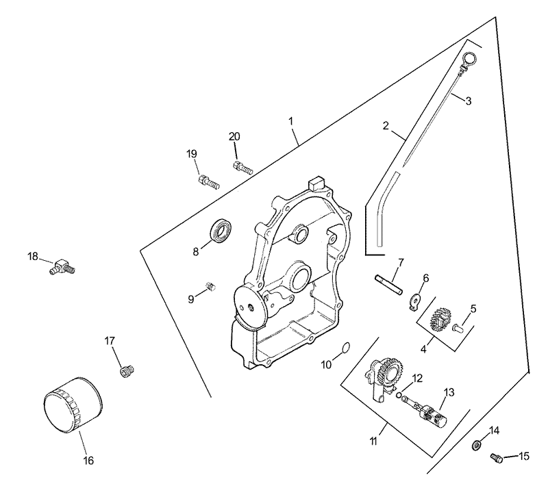Oil PanLubrication Assembly Kohler Engine CH20QS 64678