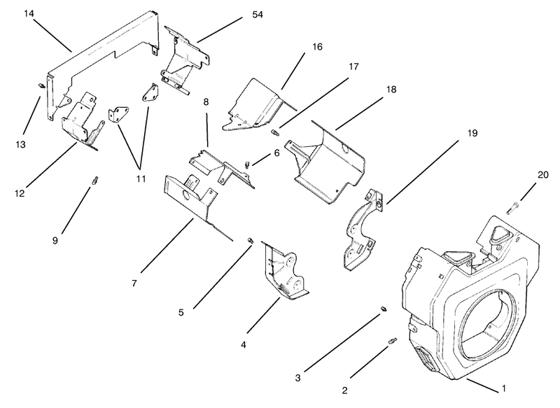 Baffles and Shroud Kohler Engine Model Ch20qs Ps 64556