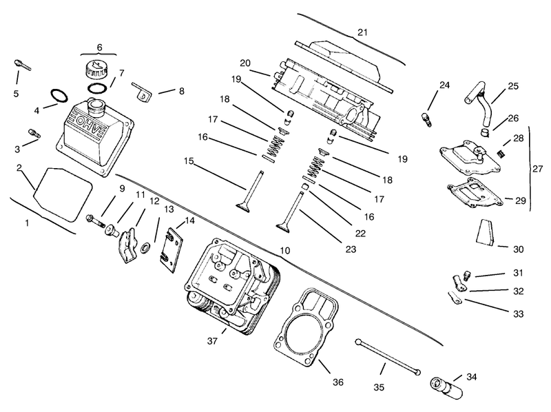 Cylinder Head Valve and Breather