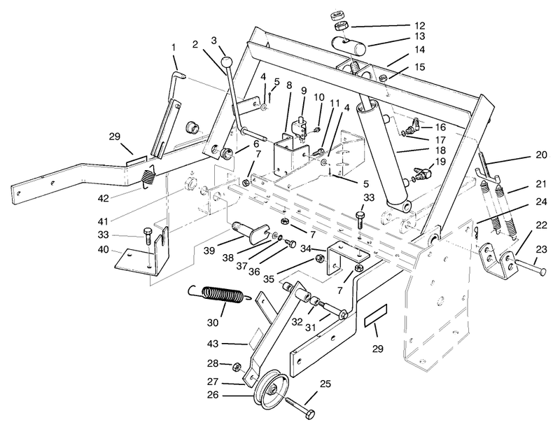 Parking Brake and Lift Frame Assembly