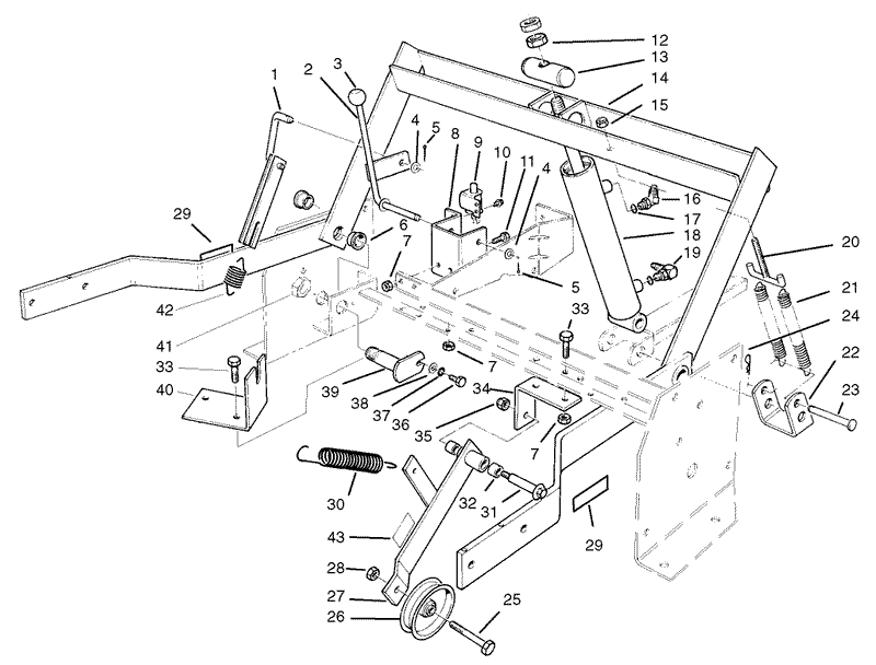 Parking Brake and Lift Frame Assembly