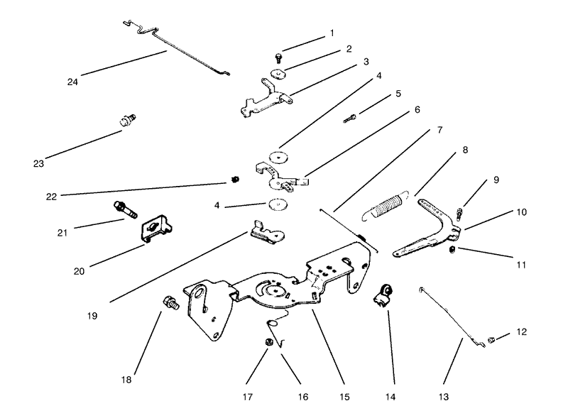 Throttle Linkage and Governor Controls CH20QS PS64556 Kohler