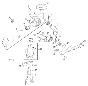Air Intake and Filtration Assembly Kohler CH20QS-PS64677