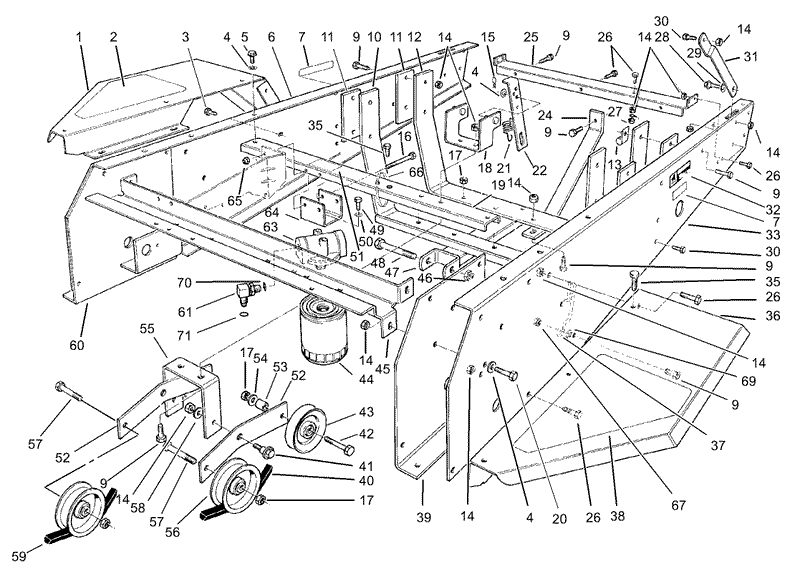 Frame and Jackshaft Assembly