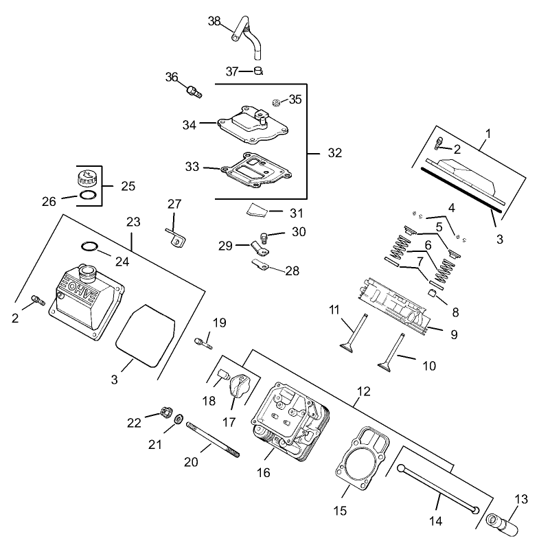 Head Valve Breather Assembly Kohler CH20QS PS64677