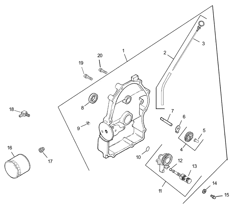 Oil Pan Lubrication Assembly Kohler CH20QS PS64677