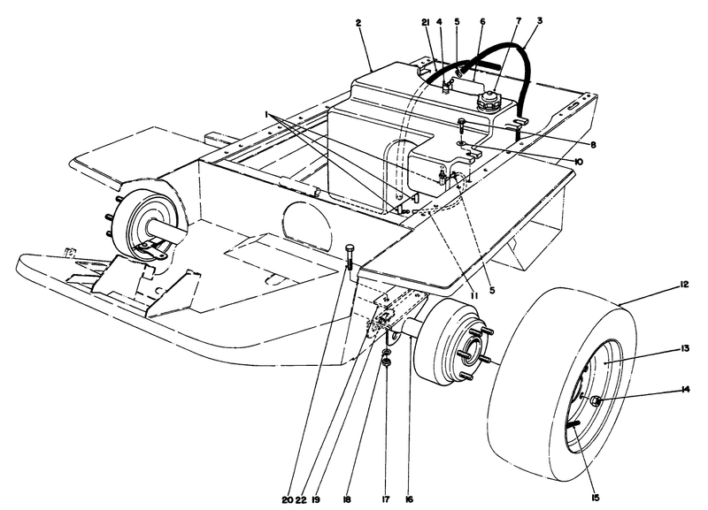 Fuel Tank and Axle Assembly
