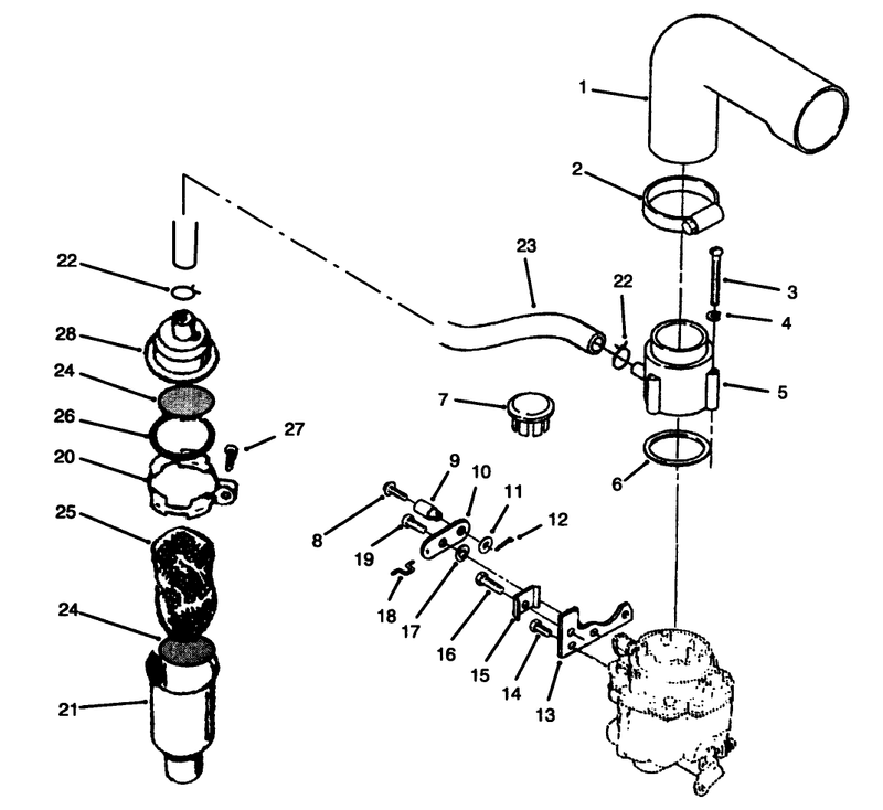 Air Cleaner and Choke Onan P220g Type I10808d