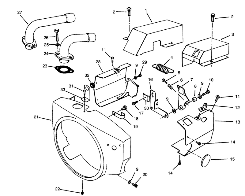 Engine Air Housing Onan P220g Type 110808g