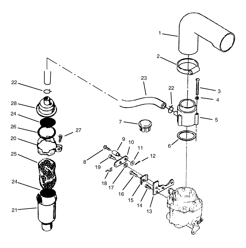 Air Cleaner and Choke Onan P220g Type I10808h
