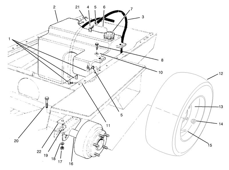 Fuel Tank and Axle Assembly