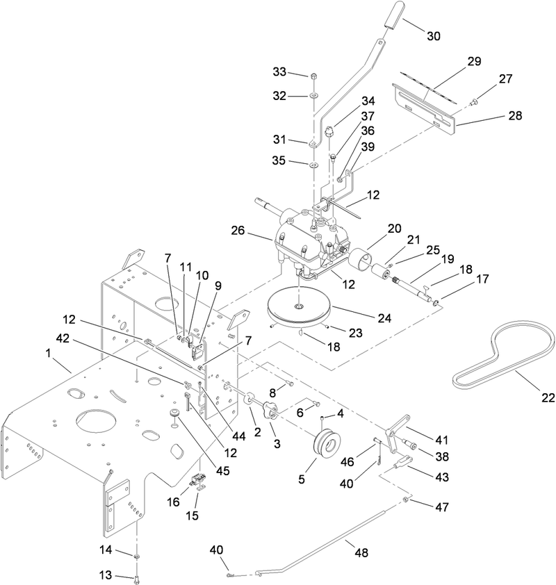 Frame and Transmission Assembly