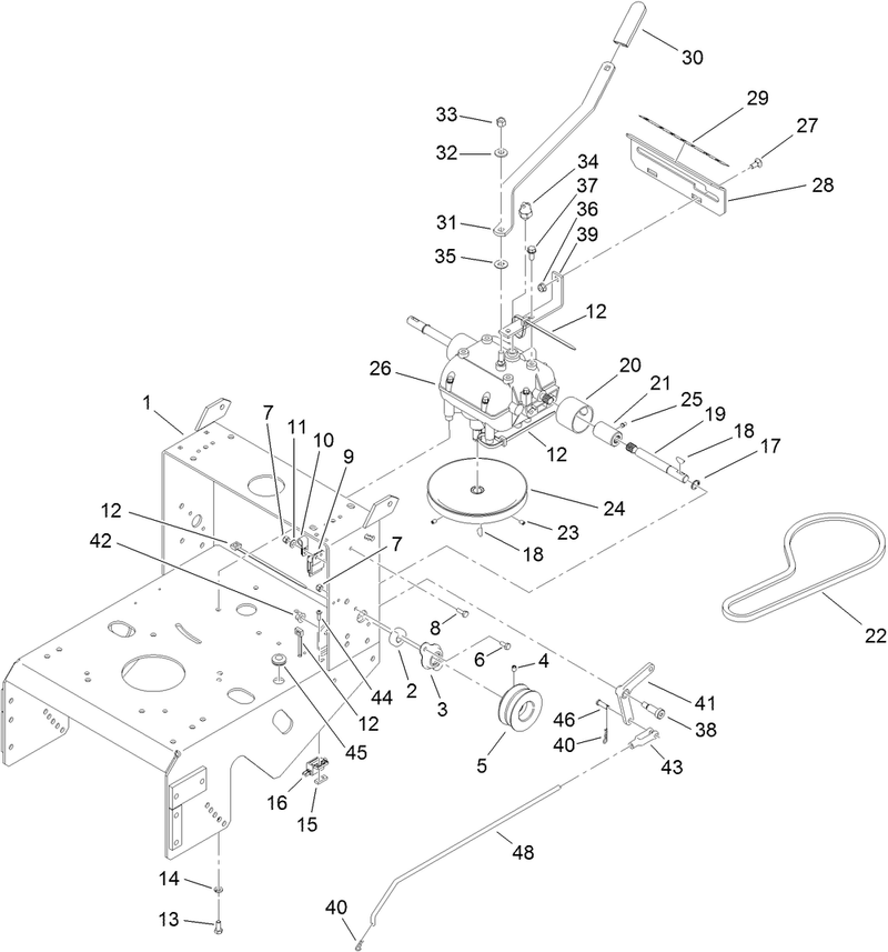 Frame and Transmission Assembly