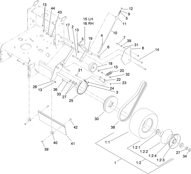 Drive Wheel and Brake Assembly