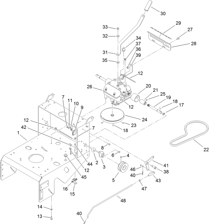 Frame and Transmission Assembly