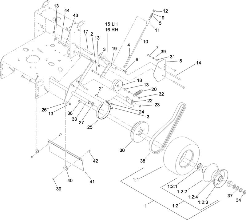 Drive Wheel and Brake Assembly