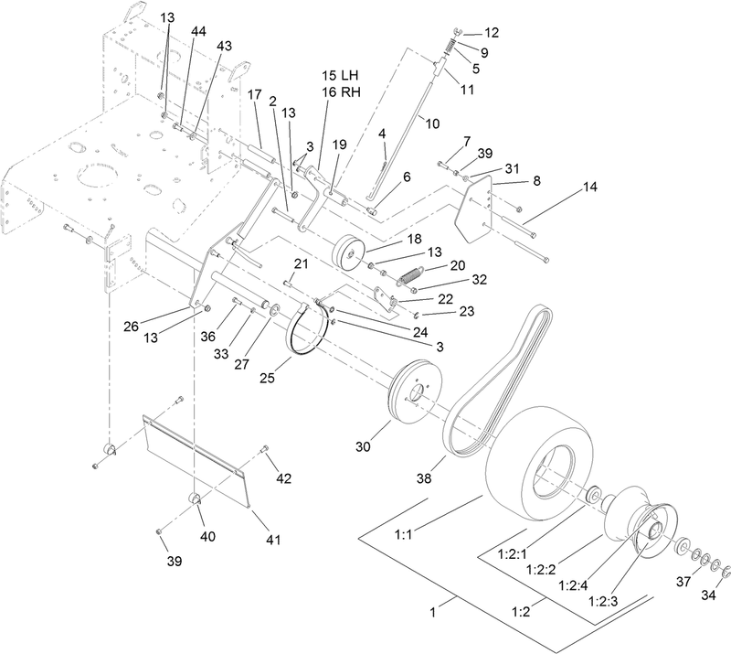 Drive Wheel and Brake Assembly
