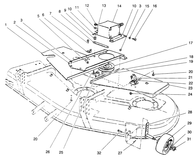 Covers Gear Box And Gauge Wheel Assembly
