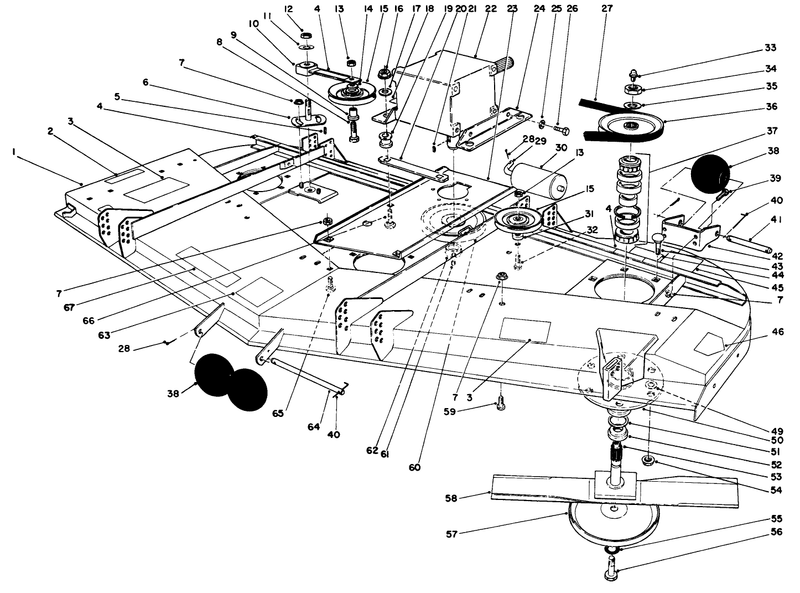 Deck Gear Box And Spindle Assembly continued