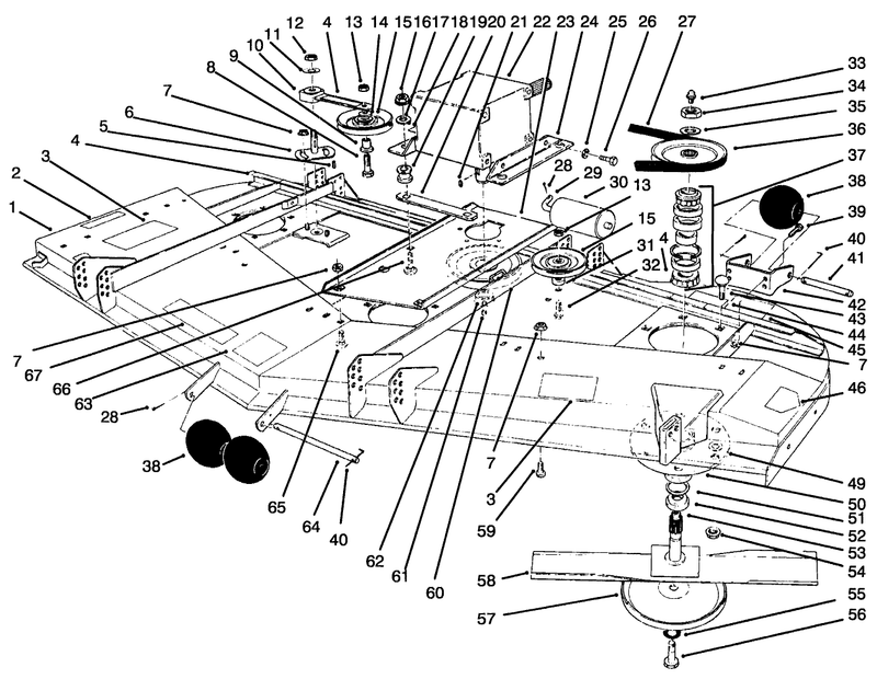 Deck Gear Box And Spindle Assembly