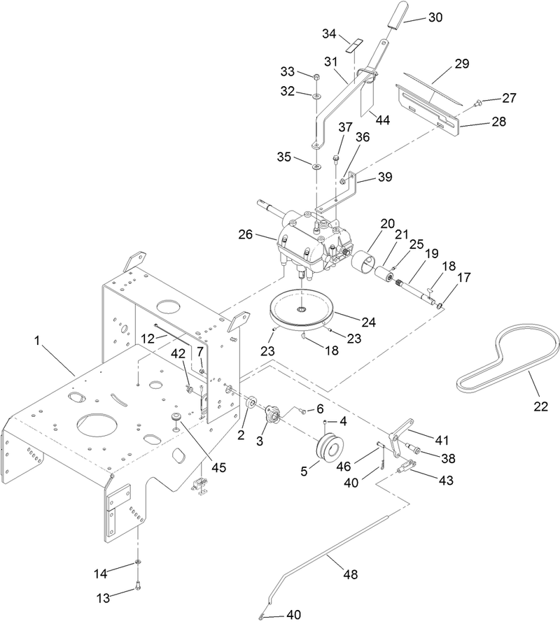 Frame and Transmission Assembly