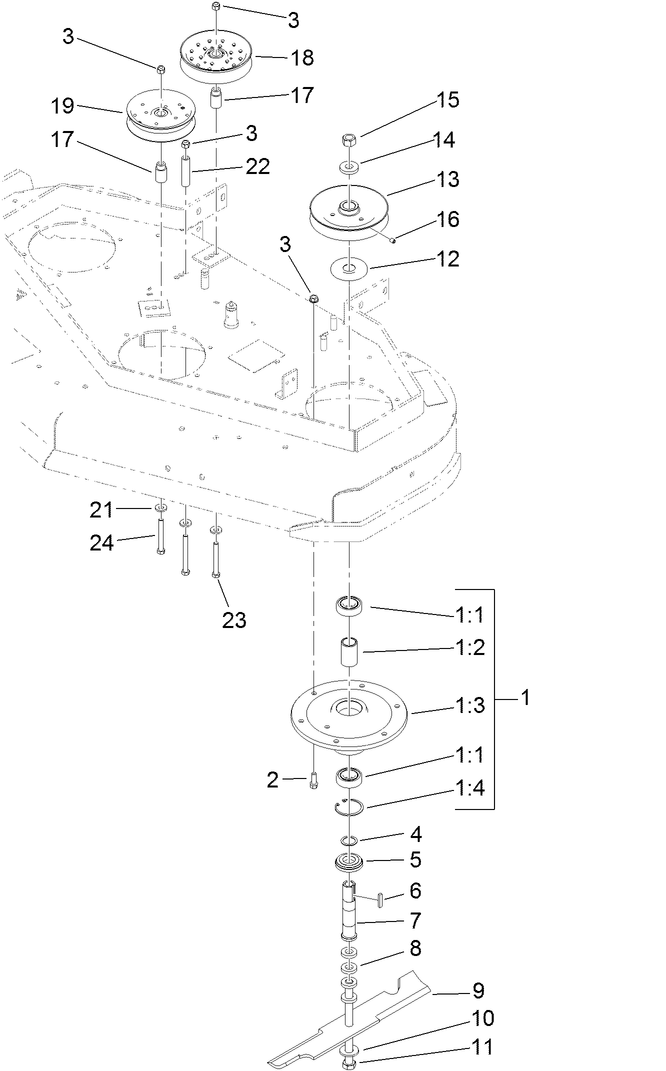 Sheave Spindle and Blade Assembly