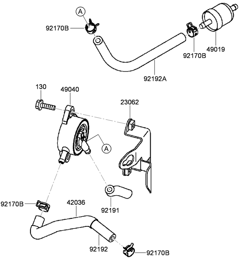 Fuel Tank and Valve Assembly Kawasaki FH430V CS25