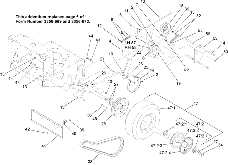 Drive Wheel and Brake Assembly Addendum