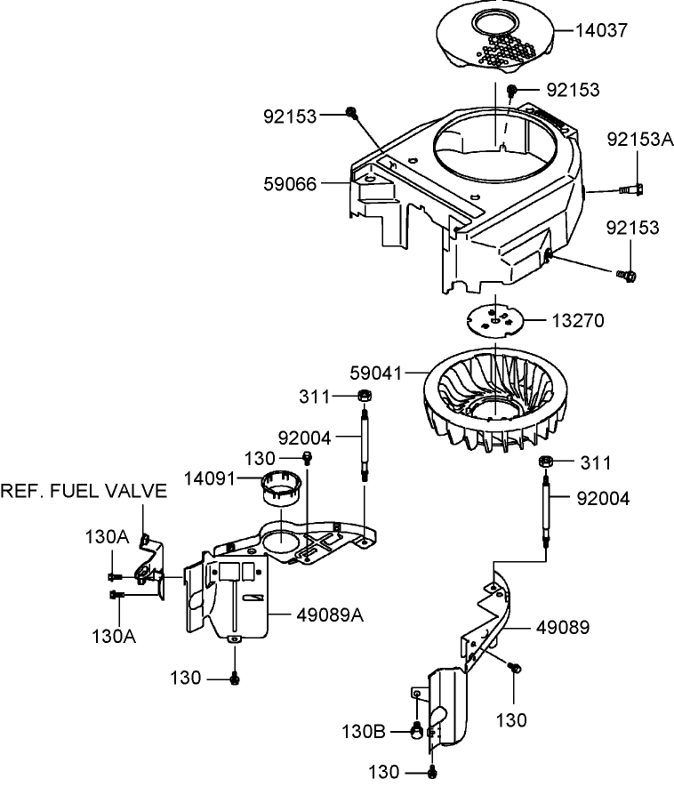 Cooling Equipment Assembly Kawasaki FH430V AS25