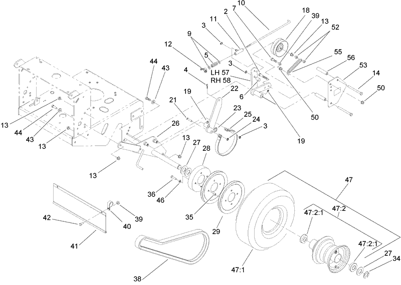Drive Wheel and Brake Assembly
