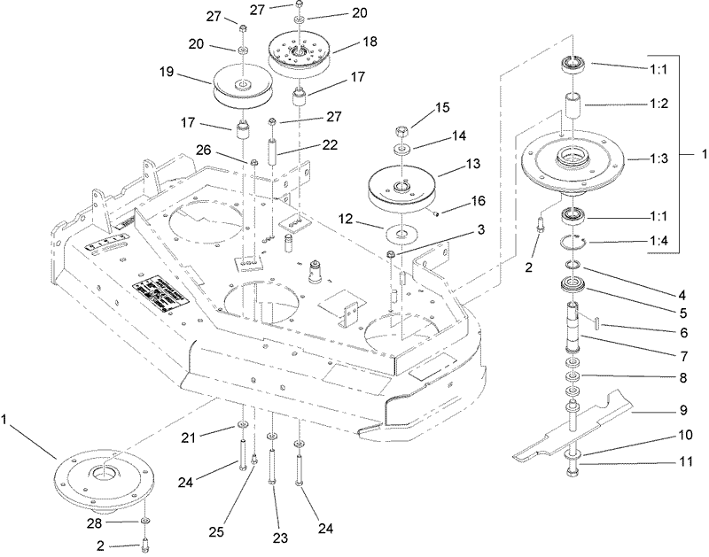 Sheave Spindle and Blade Assembly