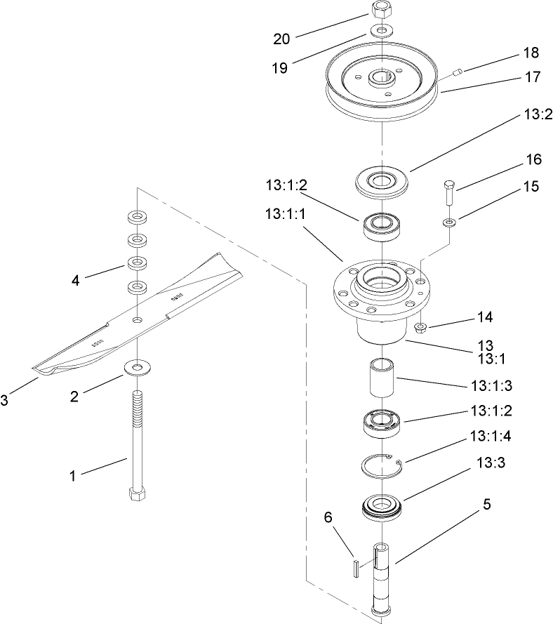 Spindle and Blade Assembly