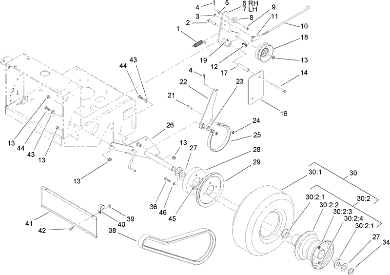 Drive Wheel and Brake Assembly