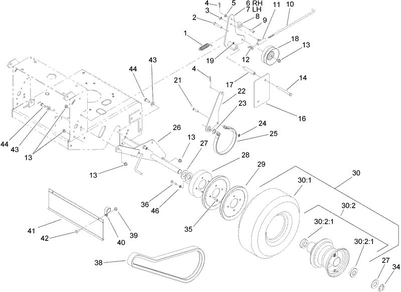 Drive Wheel and Brake Assembly