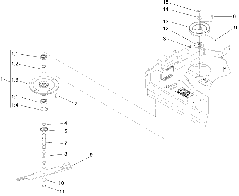 Sheave Spindle and Blade Assembly