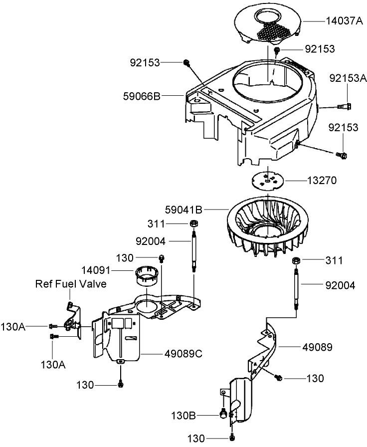 Cooling Equipment Assembly Kawasaki FH430V CS25