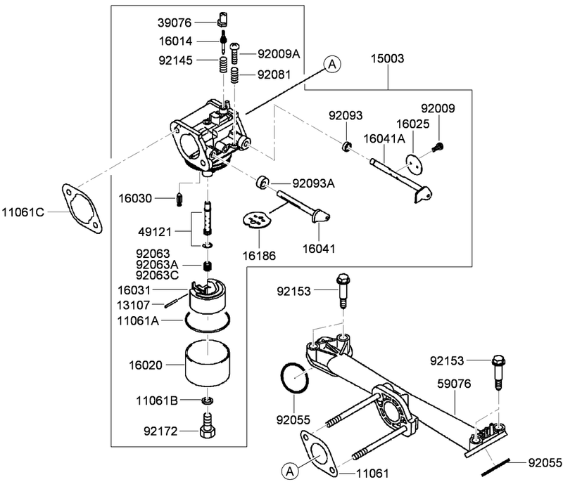 Carburetor Assembly Kawasaki FH430V CS25